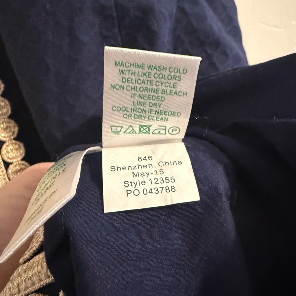 Lilly Pulitzer Bentley Shift Dress in Navy and Gold - Picture 7 of 7